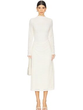 LIONESS Resolution Midi Dress in Beige